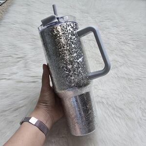 Modern Expression Silver Stainless Steel Tumbler 45oz